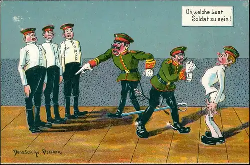 Ansichtskarte  Scherz u. Künstlerkarte Donadoni Dresden 1909