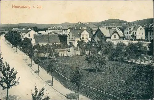 Ansichtskarte Coswig (Sachsen) Neucoswig - Straße 1913