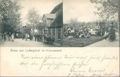 Ansichtskarte Hohenwestedt Gaststätte Ludwigslust 1905