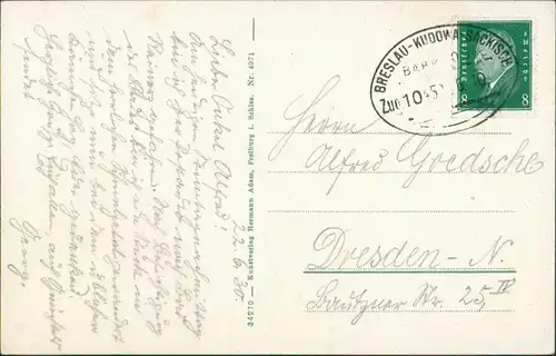 Postcard Bad Reinerz Duszniki-Zdrój Blick ins Schmelzetal 1930