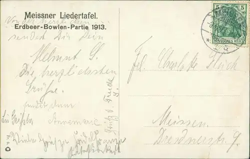 Meißen Erdbeere - Meissner Liedertafel Erdbeer Bowlen Partie 1913