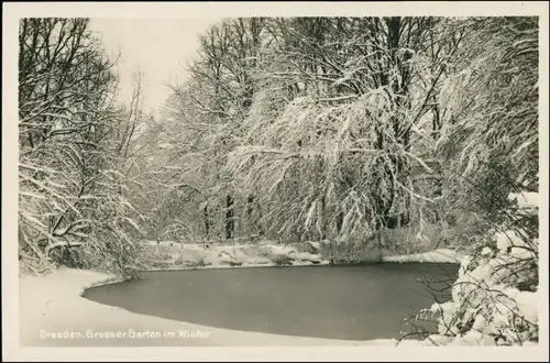 Seevorstadt-Ost/Großer Garten-Dresden Großer Garten im Winter 1932