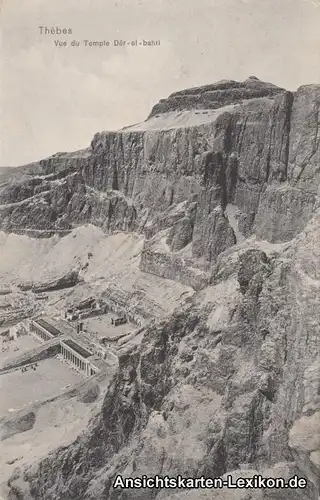 Postcard Theben Waset / Niut-reset Blick auf den Tempel 1914