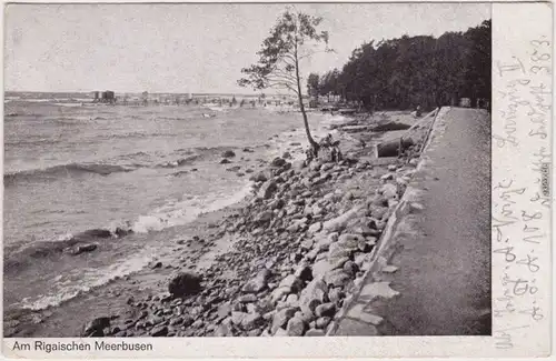 Rigastrand Jūrmala Am Rigaischen Meerbusen Ansichtskarte b Riga 
1920