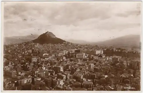 Athen Αθήνα Blick über Athen Foto Postcard Ansichtskarte  1936