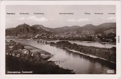 Königswinter Siebengebirge Totalansicht Foto Ansichtskarte  1953