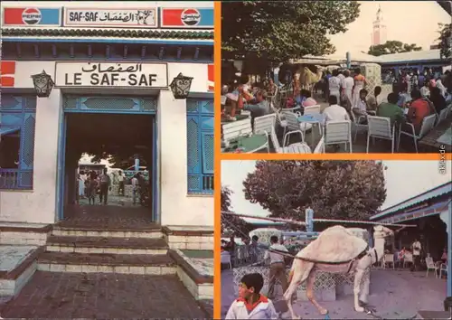 La Marsa المرسى Café du Saf-Saf, Kamel Ansichtskarte 1988