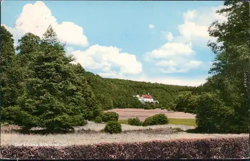  Blick auf ein herrschaftliches Anwesen im Westerwald Stempel Montabaur 1967