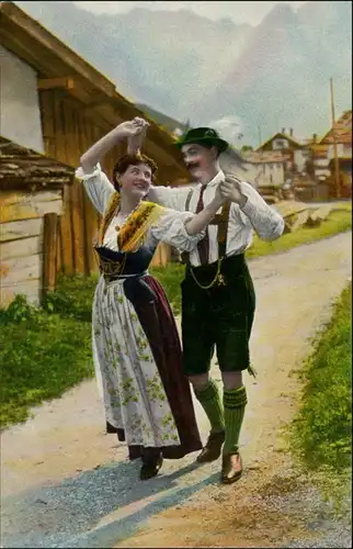 .Tirol Tyopen Trachten Österreich - Tirol - Die Tiroler sind Lustig 1909