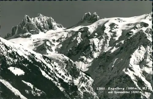 Innertkirchen Alpen  Umlandansicht Engelberg mit Spannörter (Alpen Berge) 1960