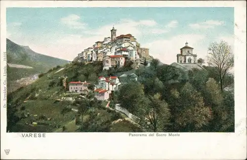 Cartoline Varese Varés Väris Ansicht Panorama del Sacro Monte 1900