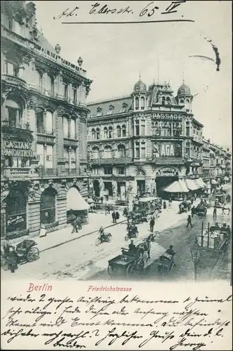 Ansichtskarte Mitte-Berlin Friedrichstraße, Passage Theater Panoptikum 1906