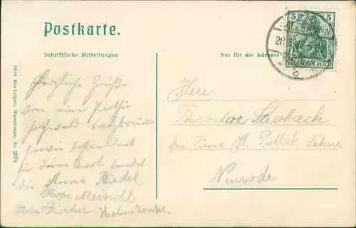 Bad Salzbrunn Szczawno-Zdrój Elisenhalle, Partie in den Anlagen 1906