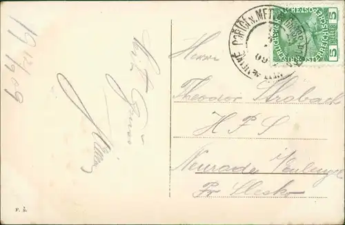 Postcard Nachod Náchod Partie in der Stadt 1909