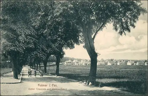 Kolmar in Posen (Chodziesen Colmar) Chodzież Uscher Chaussee, Waldowstraße 1912