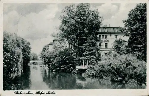 Postcard Stolp Słupsk Stolpepartie Häuser 1944