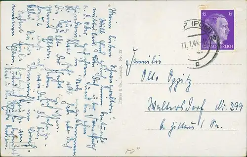 Postcard Stolp Słupsk Stolpepartie Häuser 1944