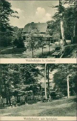 Postcard Gurkow Górki Notecki 2 Bild: Waldschenke 1929