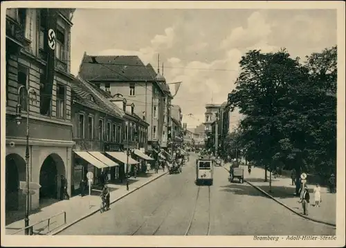 Postcard Bromberg Bydgoszcz Adolf-Hitler-Straße 1939