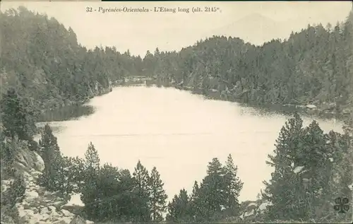Bordes-Uchentein Etang long, Pyrénées Orientales bei Bordes-Uchentein 1913