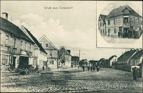 Ansichtskarte Cossdorf Kossdorf bei Mühlberg Elbe 2 Bild: Straße Stadt 1913