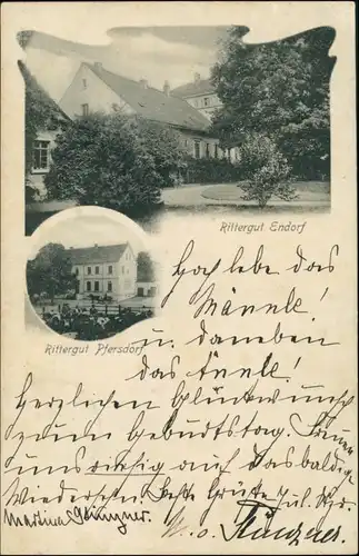 Falkenstein/Harz 2 Bild: Rittergut Endorf und Rittergut Pfersdorf 1906