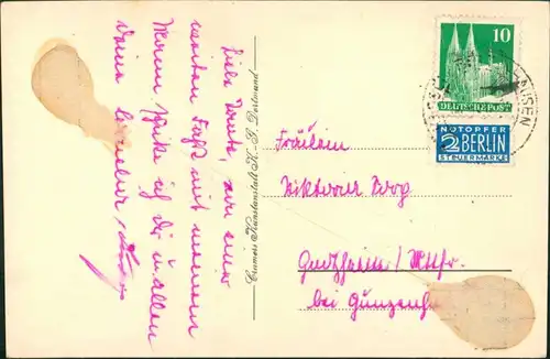 Ansichtskarte Goslar Straßenpartie 1956