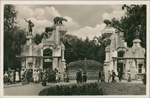 Ansichtskarte Stellingen-Hamburg Tierpark Hagenbeck - Haupteingang 1932