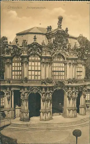 Innere Altstadt-Dresden Dresdner Zwinger Zwingerpavilion altes Bauwerk 1925