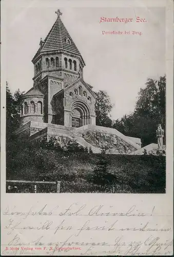 Berg (Starnbergersee)    AK  Stempel STARNBERG  Ankunftsstempel PASSAU 2 BHF.