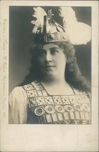 Ansichtskarte  Frau in Rüst-Kleidung, Bühne Theater Schauspielerin 1901