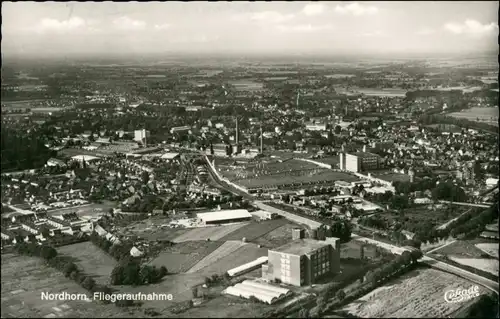 Ansichtskarte Nordhorn Luftbild Fabrikanlagen 1966