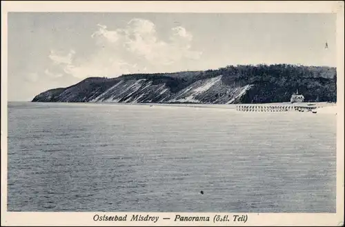 Postcard Misdroy Międzyzdroje Strand - Östlicher Teil 1934