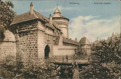 Ansichtskarte Nürnberg Partie beim Frauentor 1922