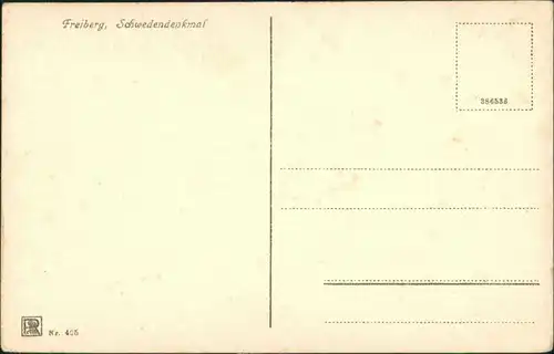 Ansichtskarte Freiberg (Sachsen) Schwedendenkmal 1914