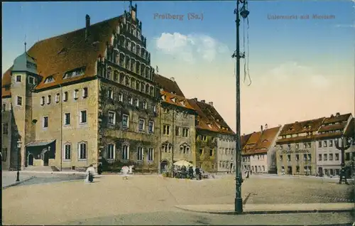 Ansichtskarte Freiberg (Sachsen) Untermarkt 1915