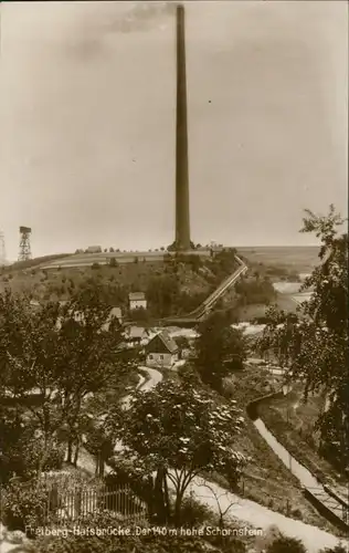 Ansichtskarte Halsbrücke Königliche Hüttenwerke - Schornstein 1923