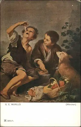 Künstlerkarte: Gemälde / Kunstwerke B.E. Murillo München 1915