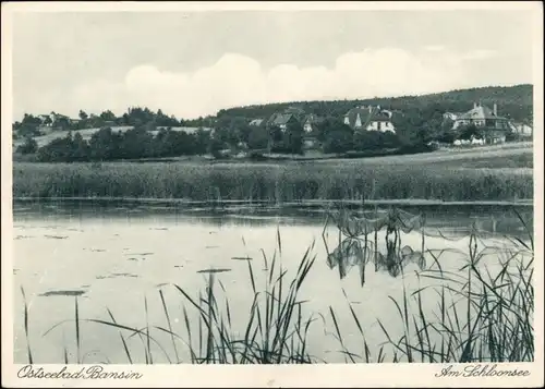 Ansichtskarte Bansin-Heringsdorf Usedom Häuser - Partie am Schloonsee 1928