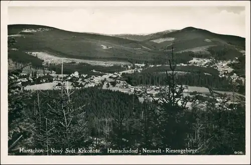 Postcard Harrachsdorf Harrachov Neuwelt - Stadtpartie 1932