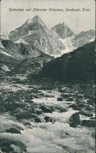Steinach (Brenner) Gschnitzer, Pflerscher Tribulaun, Sandestal, Tirol 1920