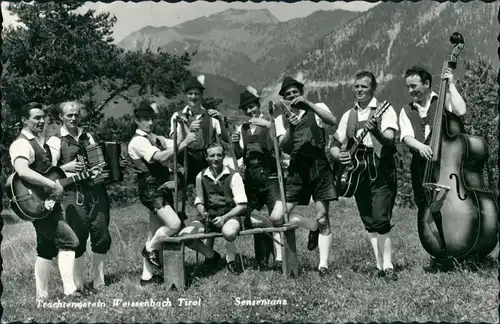 Ansichtskarte  Musikgruppe Trachtenverein Weissenbach Sensentanz 1966