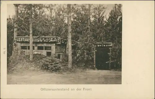 Ansichtskarte  Offiziersstand an der Front WK1 Soldaten 1916