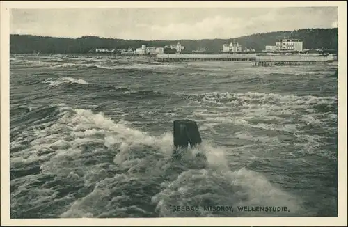 Postcard Misdroy Międzyzdroje Wellenstudie - Hotels 1929