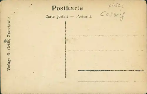 Ansichtskarte Coswig (Sachsen) Mehrfamilienhaus 1913