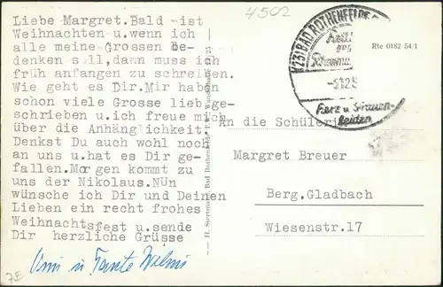 Ansichtskarte Bad Rothenfelde Privat-Kinderheim Heyer 1952