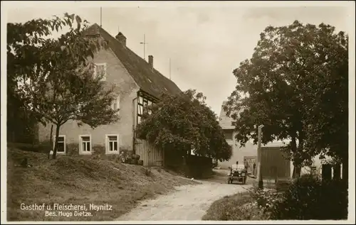 Ansichtskarte Heynitz-Nossen Gasthof, Auto 1929