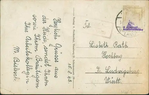 Ansichtskarte Groß Liedern-Uelzen § Bild: Geschäftshaus, Dorfstraße 1942