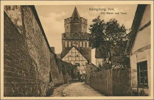 Postcard Königsberg in der Neumark Chojna Stadtmauer, Weg 1916
