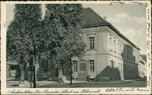 Ansichtskarte Aschersleben Partie an der Beamtenschule 1941